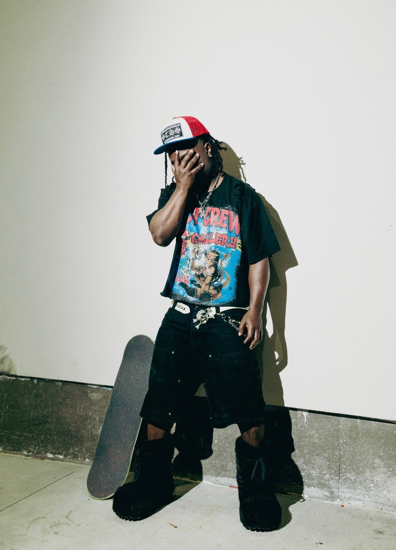“RIOT CREW” Distressed Tee