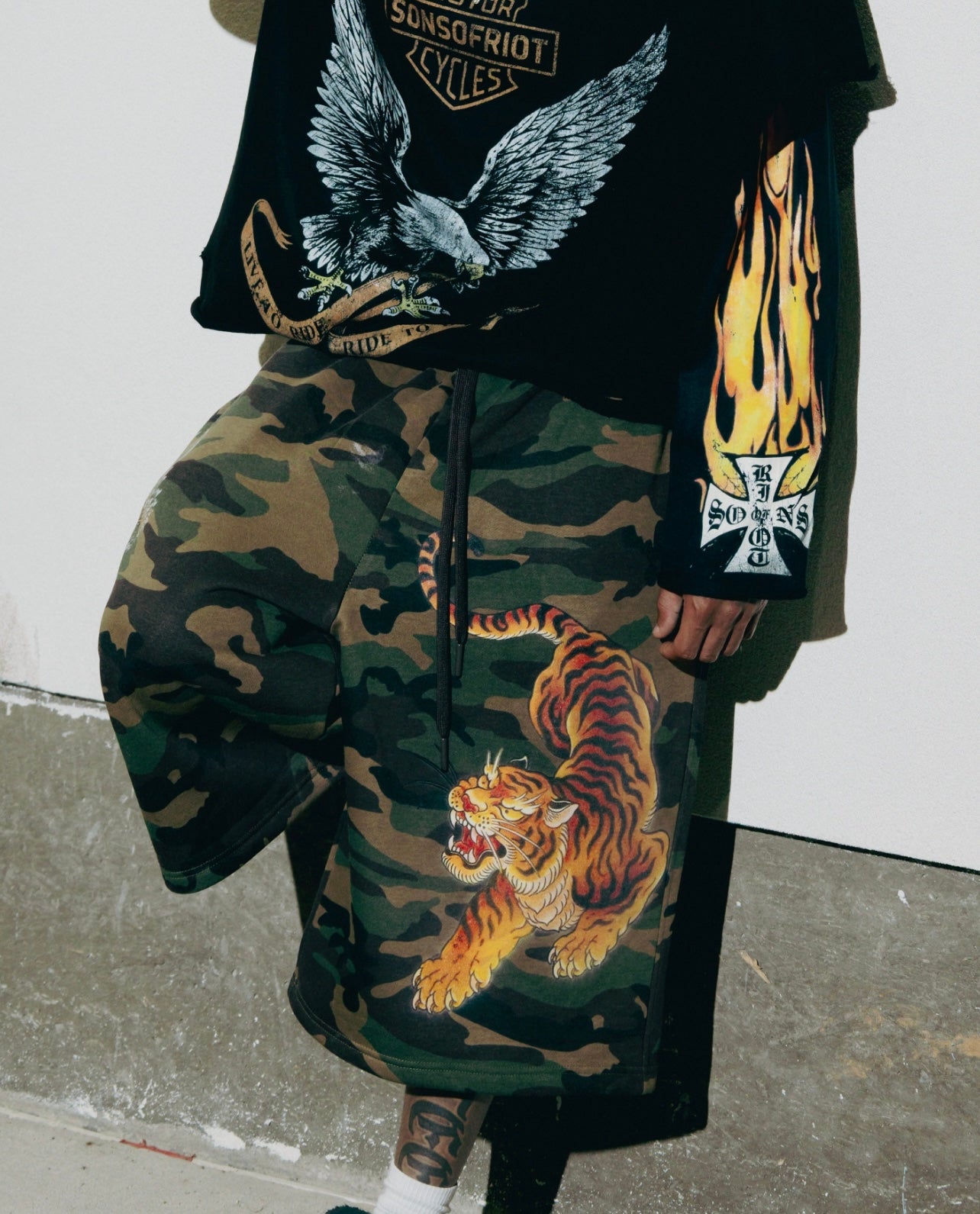 “JUNGLE CREW” Camo Jorts